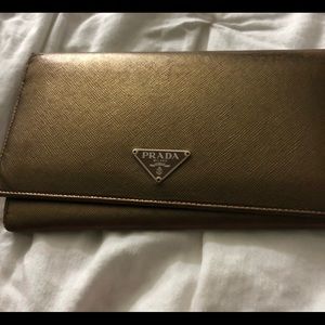 Prada Wallet, the inside in worn